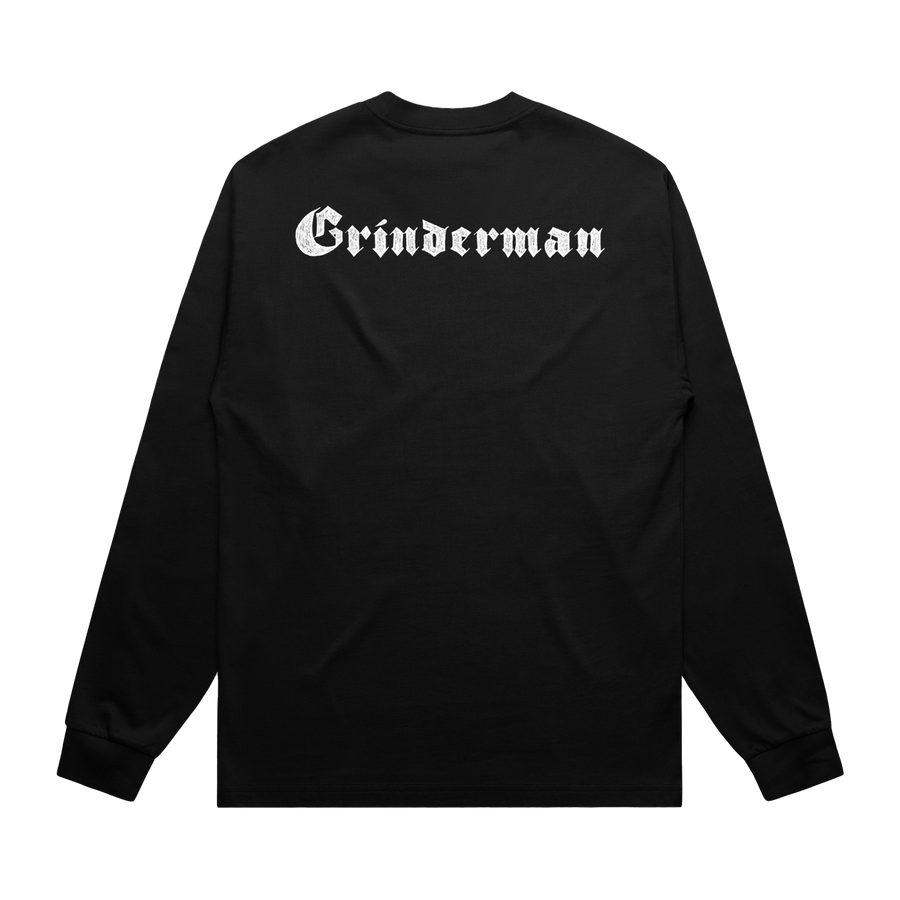 Grinderman Black Longsleeve With White Logo Back Print