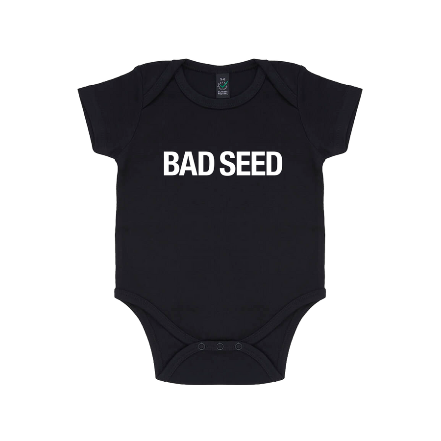 Nick Cave BAD SEED Black Baby Grow.  Buy from the official Nick Cave store.