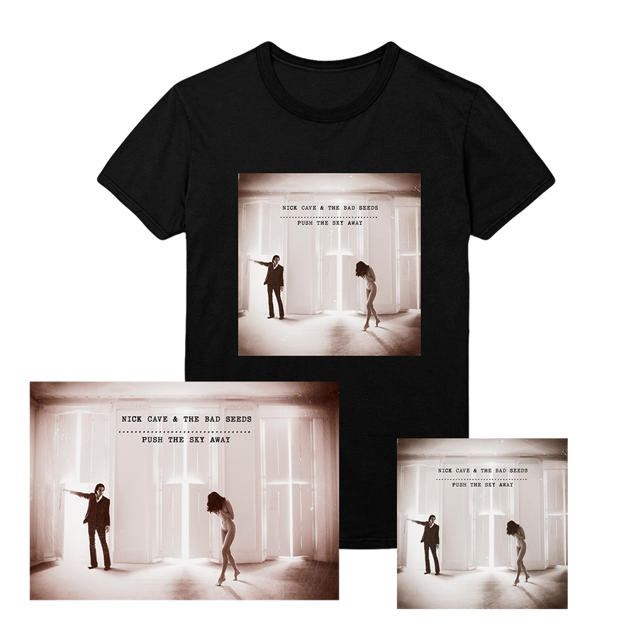 Push The Sky Away Black Album T-Shirt, Print + Album Bundle