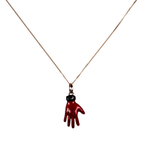 Red hand necklace best sale