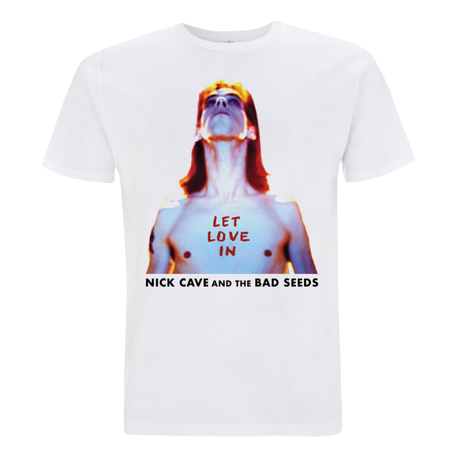 Nick Cave Let Love In White T-Shirt.  Buy from the official Nick Cave store.