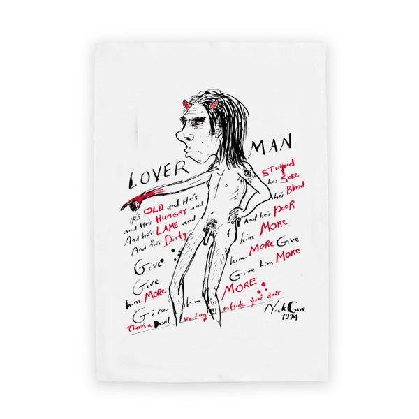 Nick Cave Loverman Tea Towel.  Buy from the official Nick Cave store.