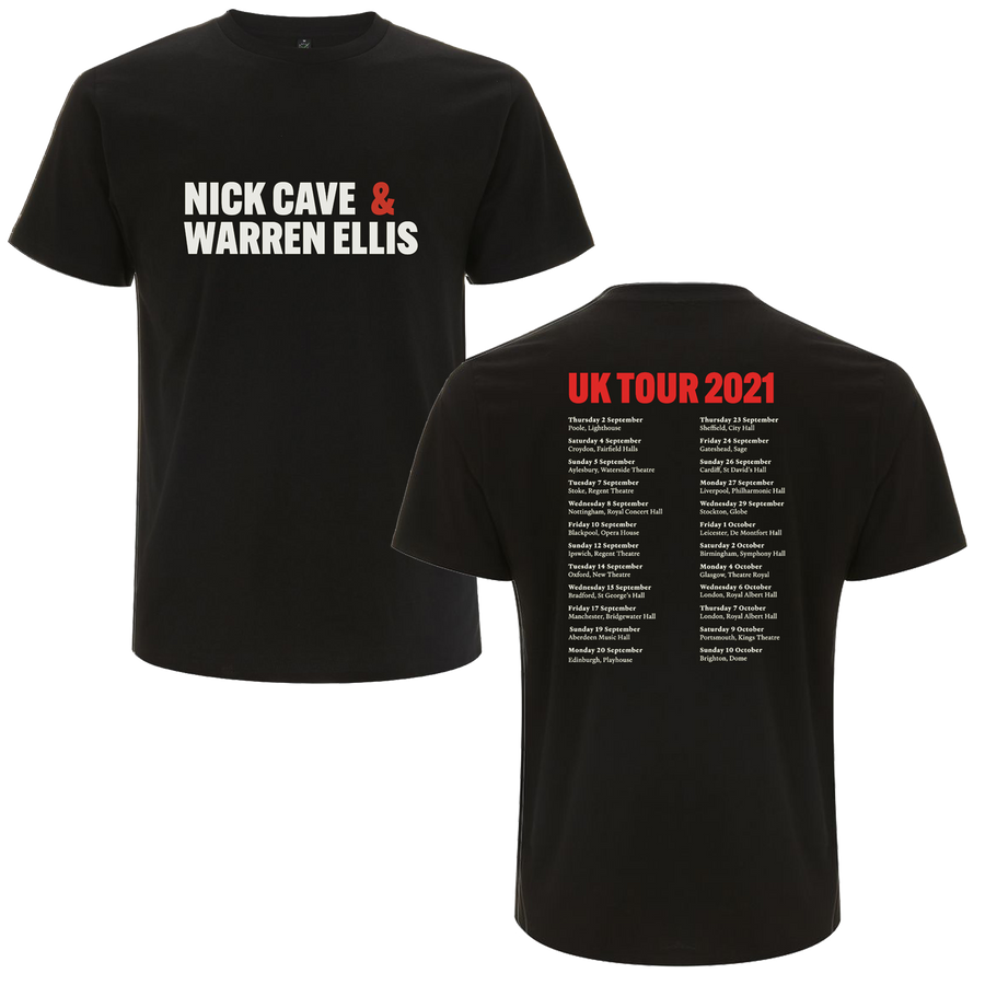 Nick Cave & Warren Ellis UK Tour T-shirt.  Buy from the official Nick Cave store.