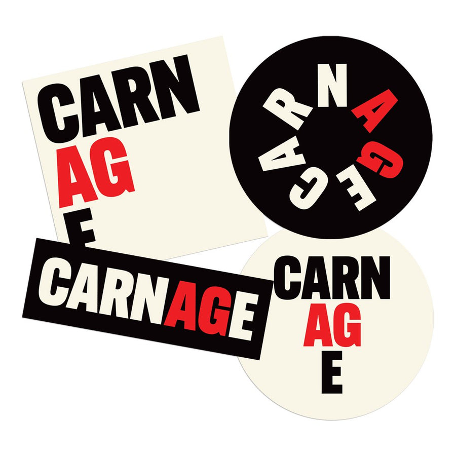 Nick Cave CARNAGE Sticker Set.  Buy from the official Nick Cave store.