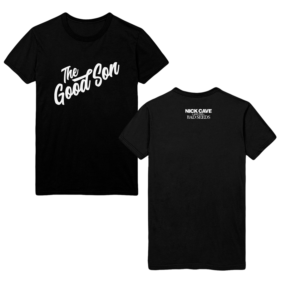 Black kids Nick Cave t-shirt with white 'The Good Son' print 