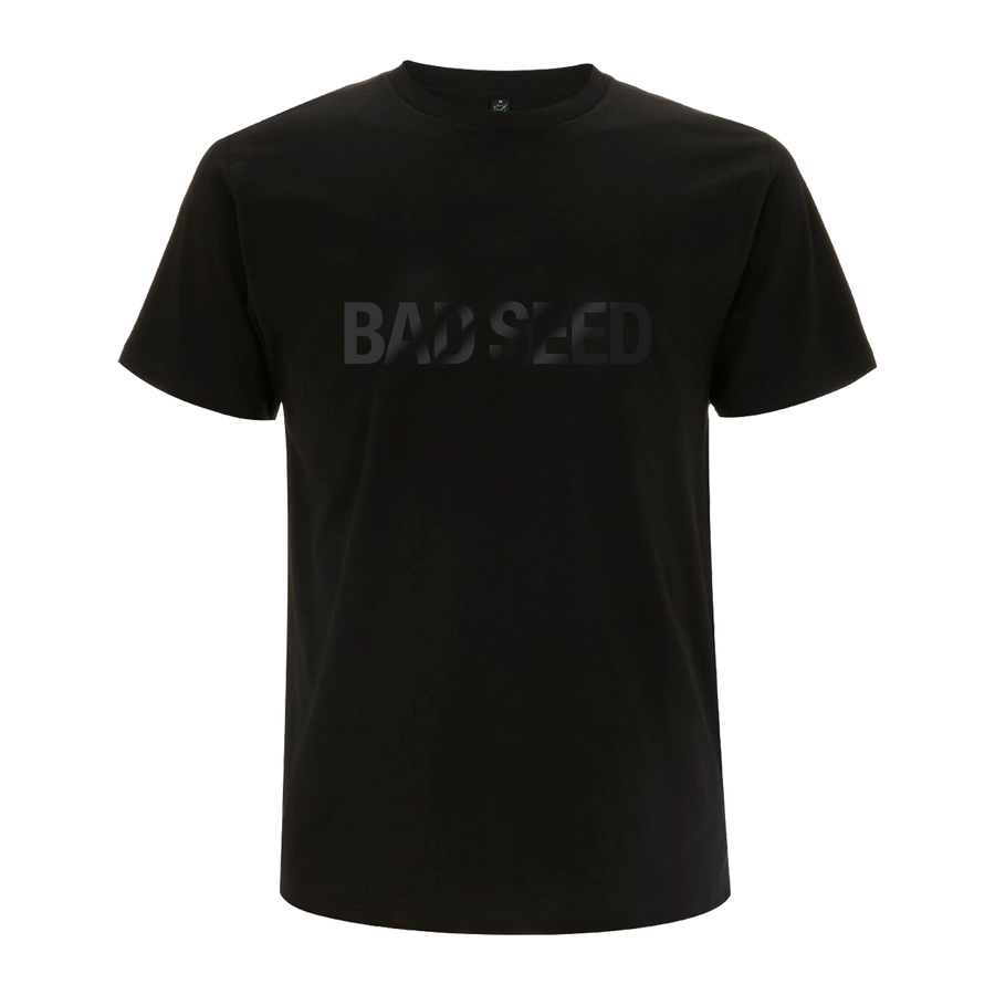 Nick Cave BAD SEED Black Vinyl T-Shirt. BAD SEED Black Vinyl T-Shirt